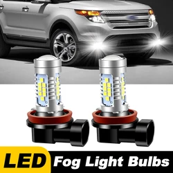 2PCS Car LED Fog Light Lamp Bulb H8 H11 For Ford Explorer 2011 2012 2013 2014 2015 2016 2017 2018 Replace Bulbs Auto Accessories