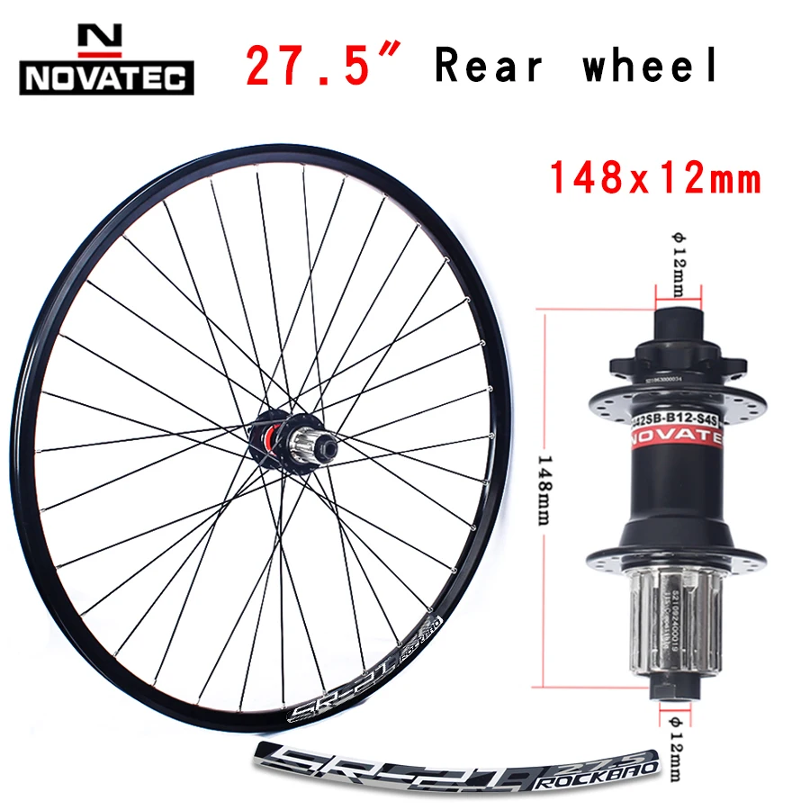 Novatec 26/27.5/29 inch mountainbike wielset D041/D442 15X100/110 12X142/148 7-11 speed 32H schijfrem Thru MTB fietswiel