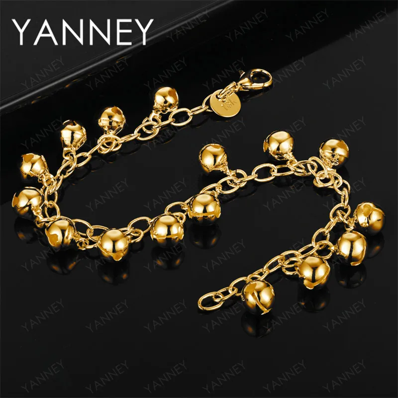 

Luxury 925 Silver 18K Gold 8 Inch Fine Beaded Bracelet Women's Wedding Accessories Gift Ornaments Jewelry