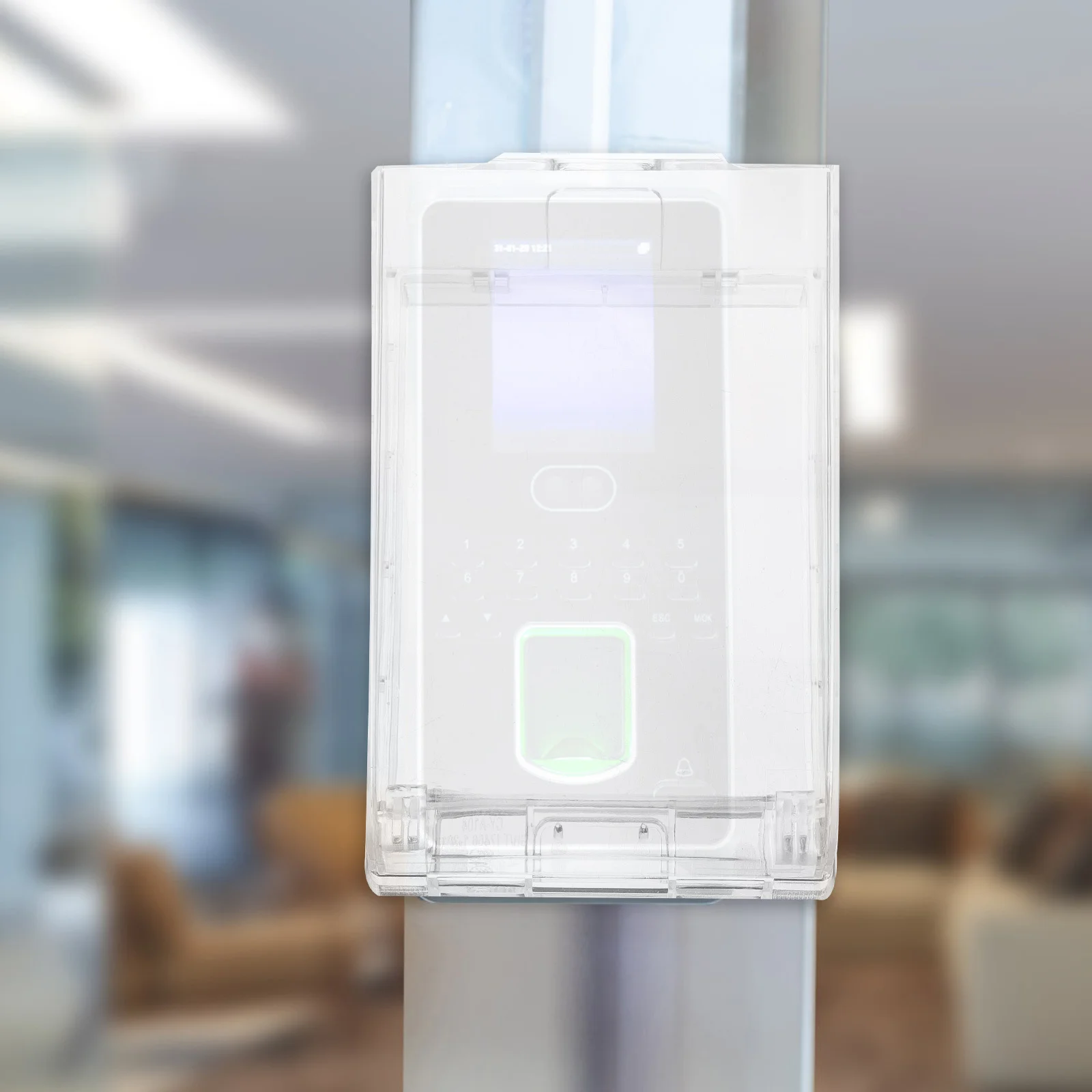 Doorbell Rainproof Cover Transparent Waterproof Shell for Fingerprint Device and Time Attendance Machine Outdoor Doorbell