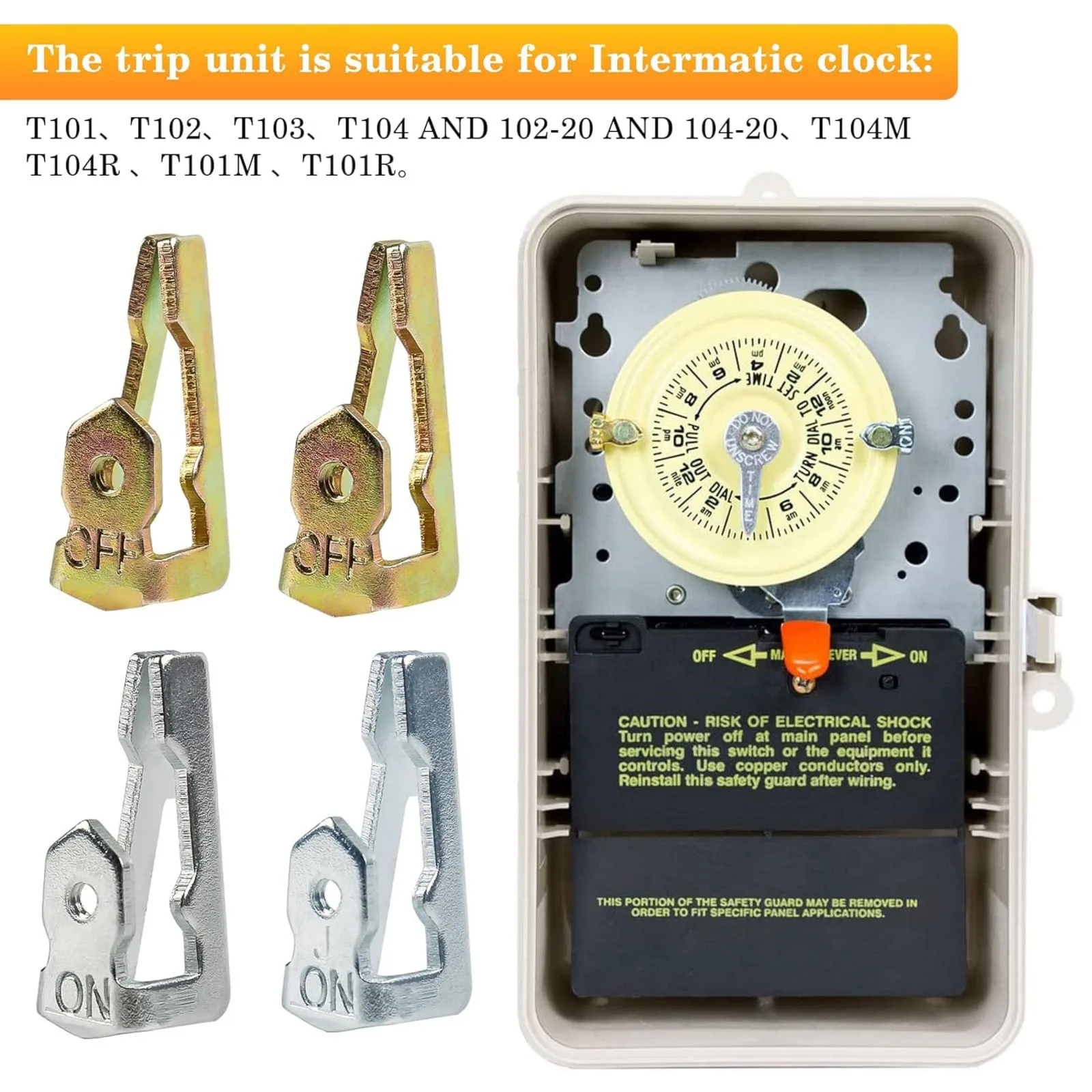 8PCS Time Switch Tripper Kit for Intermatic T100 Series T101 T104 156T1978A ON OFF Trippers Metal Direct Replacement