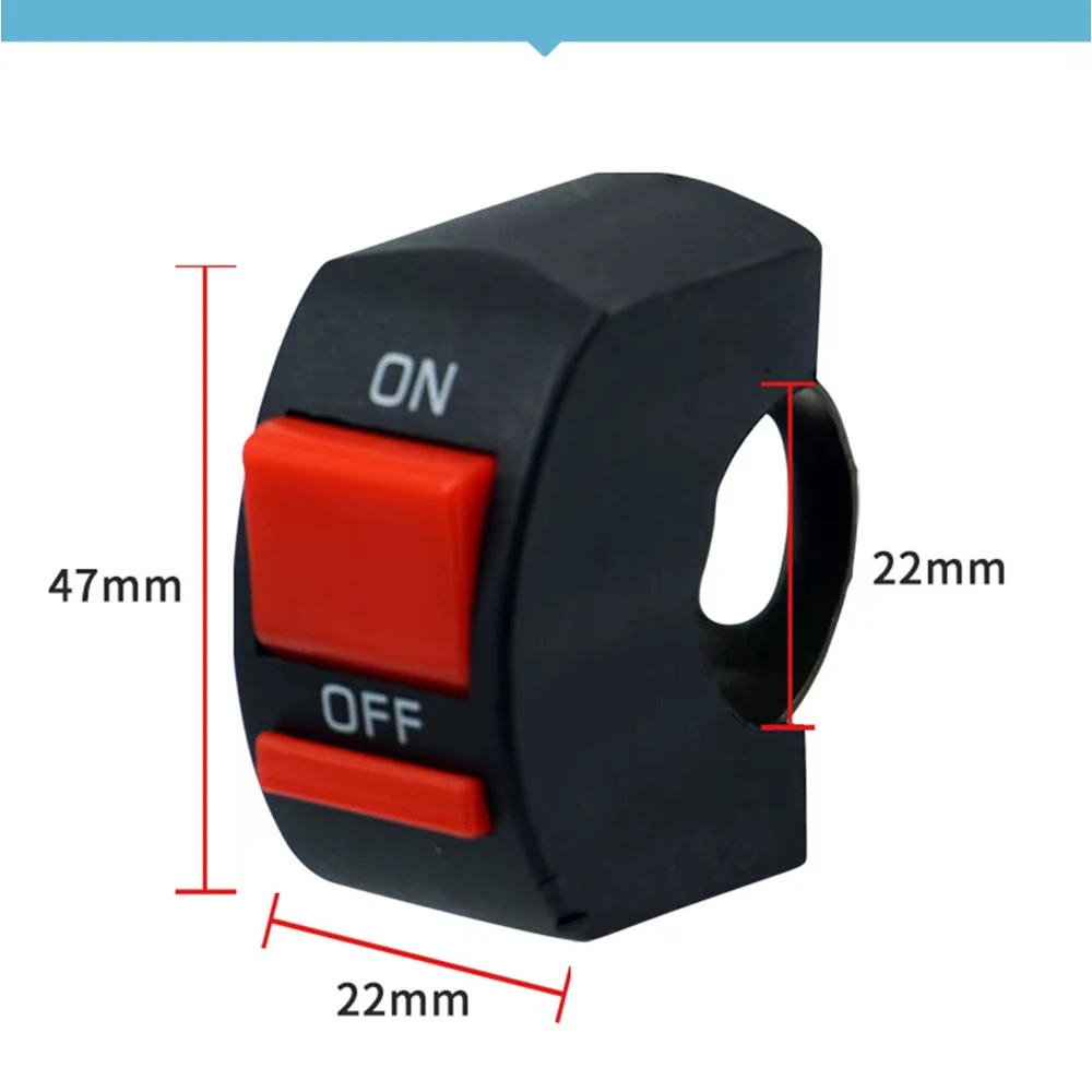 العالمي 22 مللي متر دراجة نارية المقود Flameout مفتاح الإضاءة موصل على زر إيقاف ل سكوتر العلوي دراجة نارية الملحقات #2