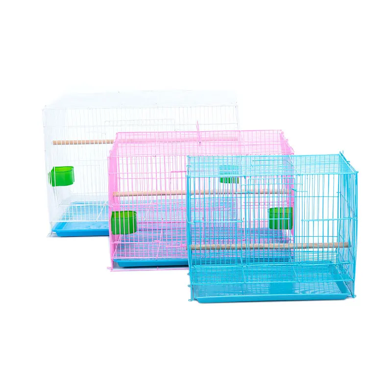 

Portable Bird Cage with Window Top Open Metal Parrots Canary Pigeon Breeding Transparency Birdcages for sale cheap