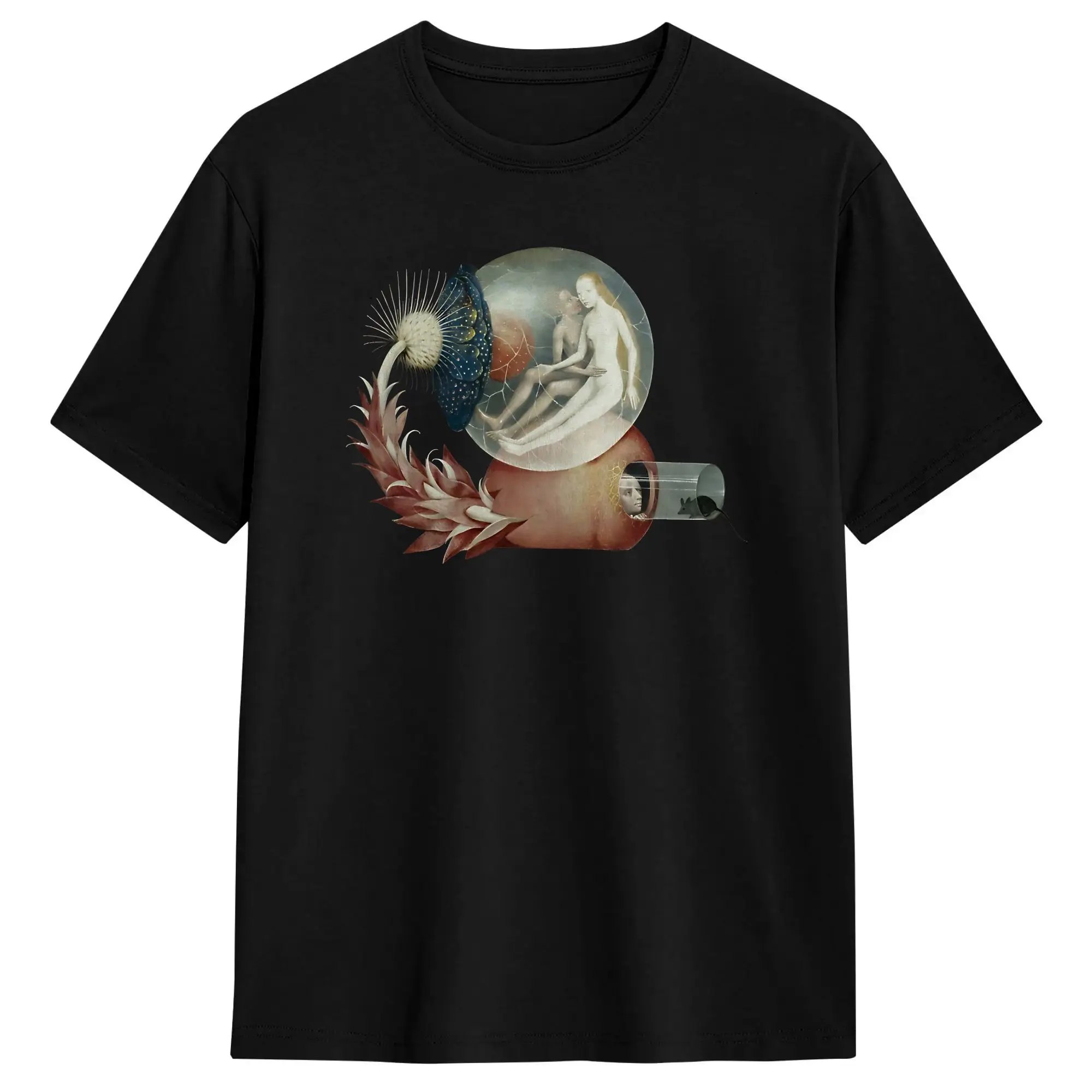 Oversized T-Shirt Summer Hieronymus B-Boschs Garden Of Earthly Delights  Hippie T Shirts  100% Cotton Tee Shirt for Men Y2K Tops