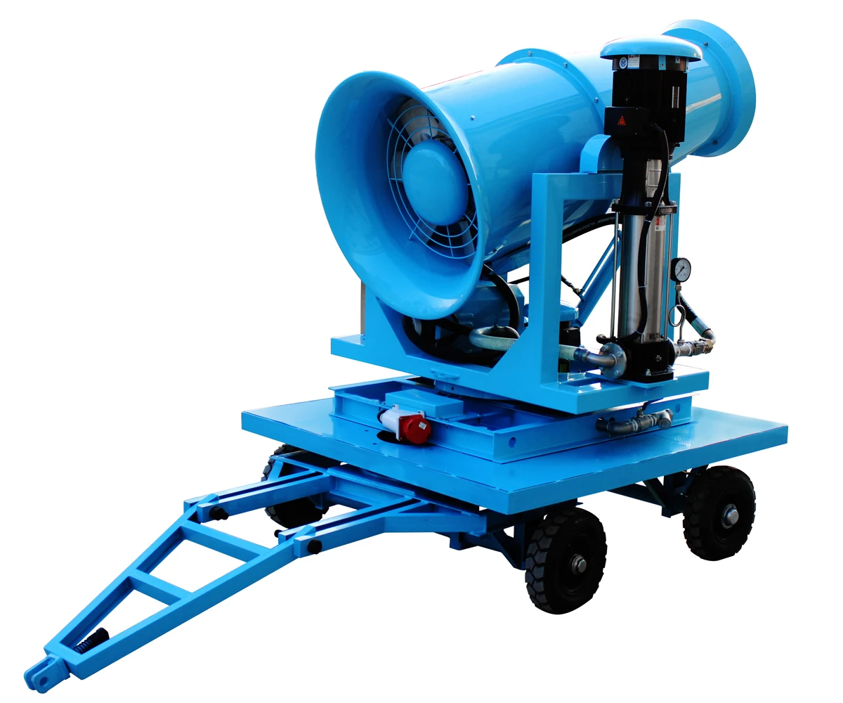 Pulverizador móvel de controle de poeira do canhão de névoa de água