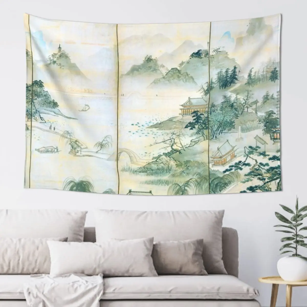 

View of West Lake (Restored Japanese Artwork) Tapestry Decorative Wall Murals Decoration Bedroom Aesthetic Decoration Tapestry