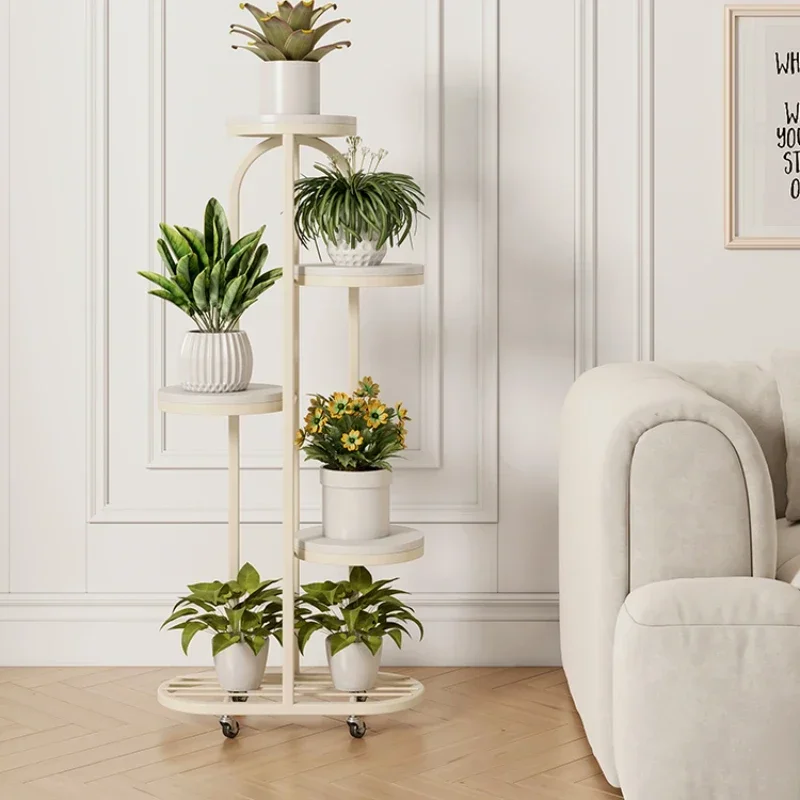 Nordic Removable Flower Shelf - Cream Wind Plant Stand, Modern Multi-Layer Light Luxury Plant Shelves, Plant Holder