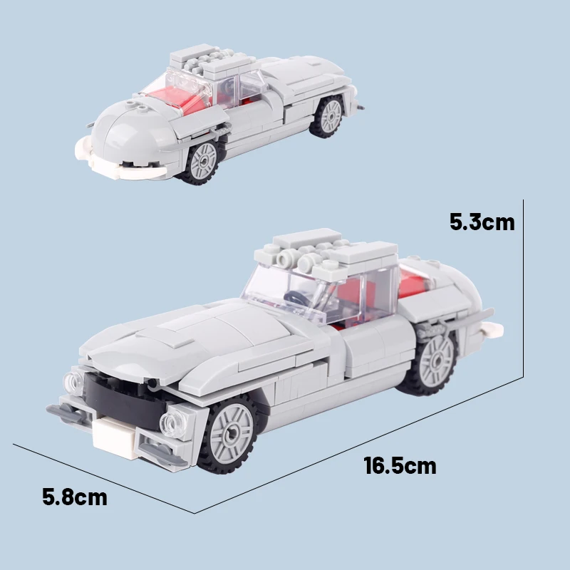 MOC Modern Sports Car Building Blocks Kit City Vehicle  Sedan Bricks Assemble Toys Boys Gift Compatible