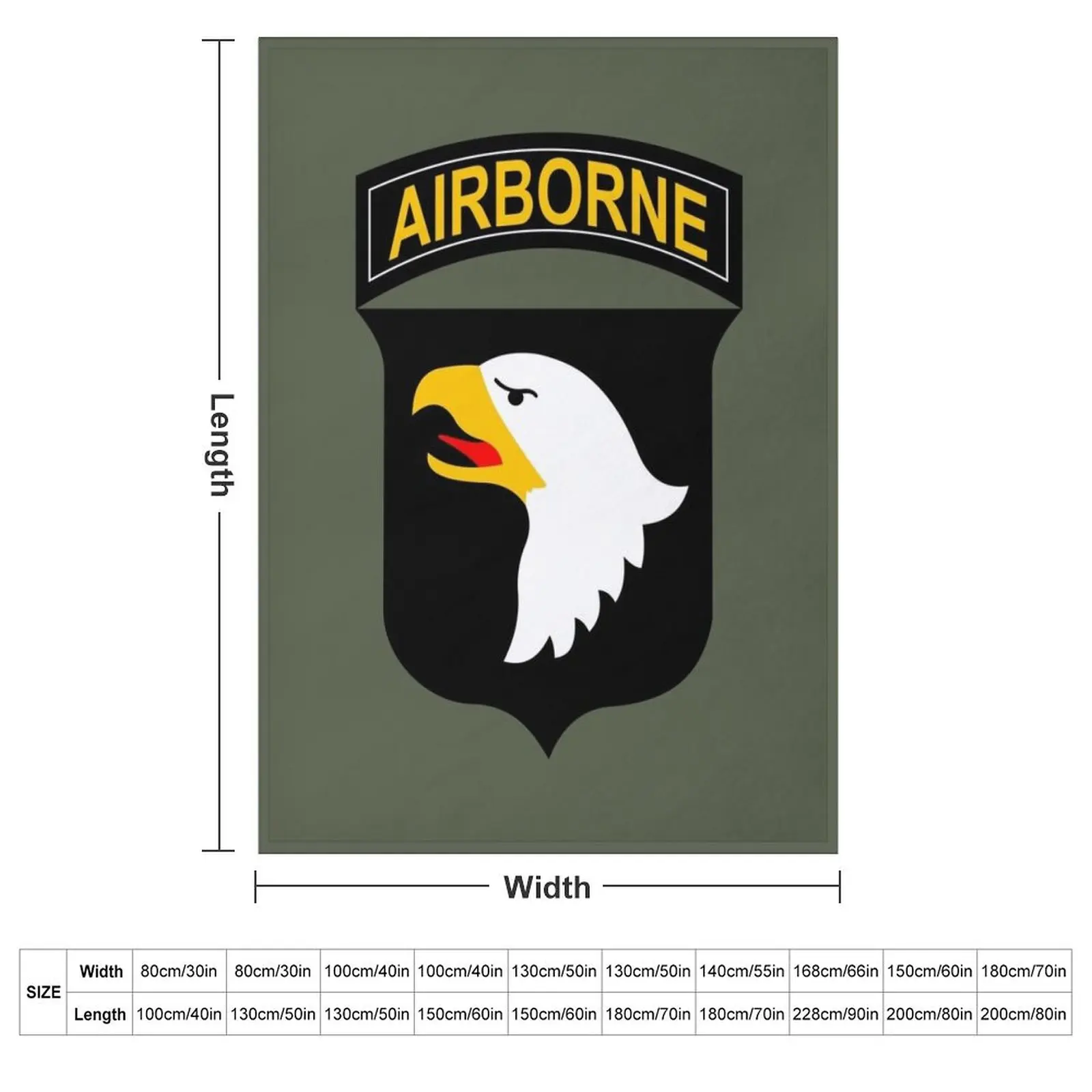 US Army - 101st Airborne Division - Screaming Eagles - Clean Style Throw Blanket Hairys Summer Beddings Blankets