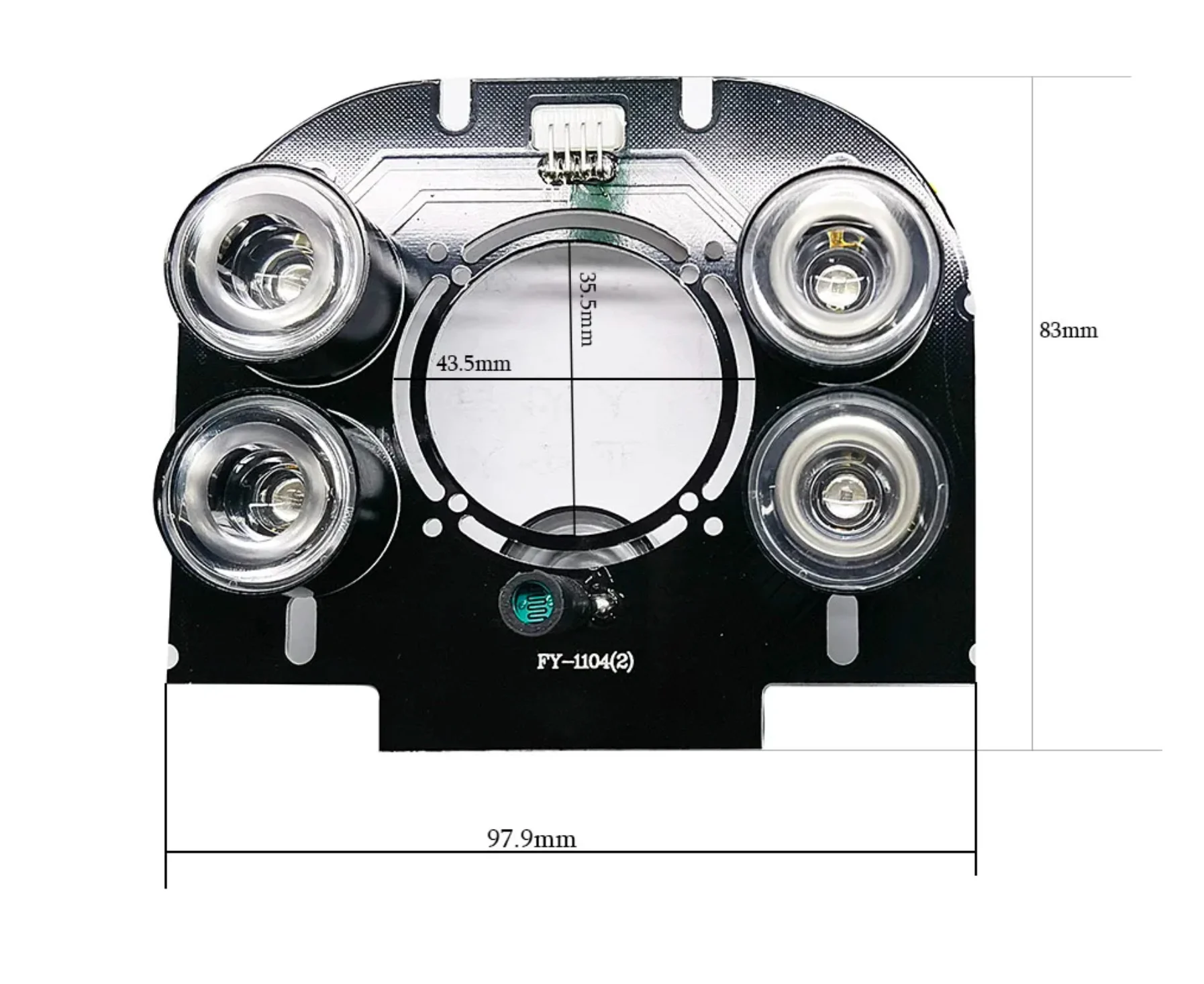 50 Meters PWM Infrared LED Fill Light Board for 5MP 8MP ZOOM IP Camera
