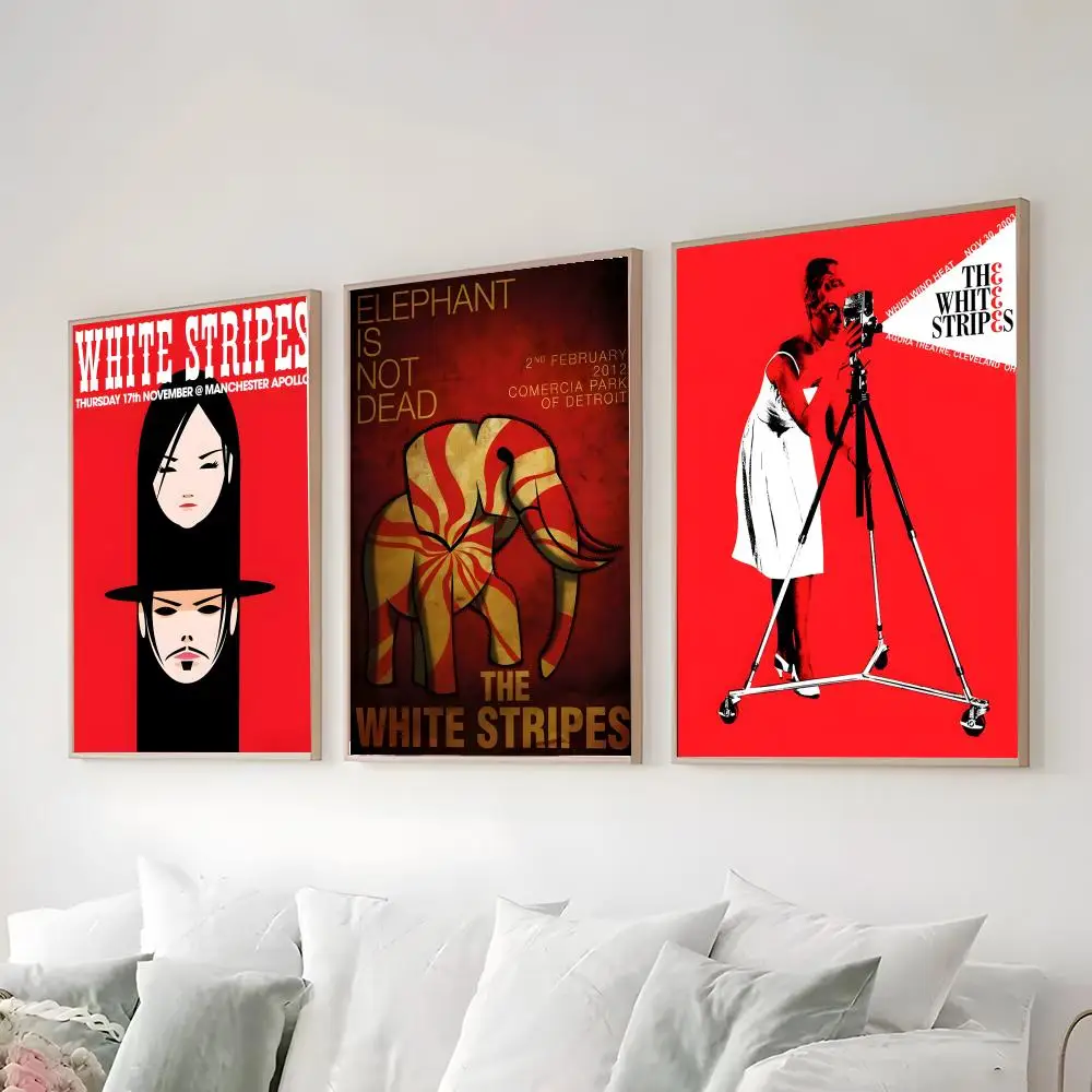 T-The White Stripes Poster High-definition waterproof poster stickers, suitable for bedroom, living room, home decoration