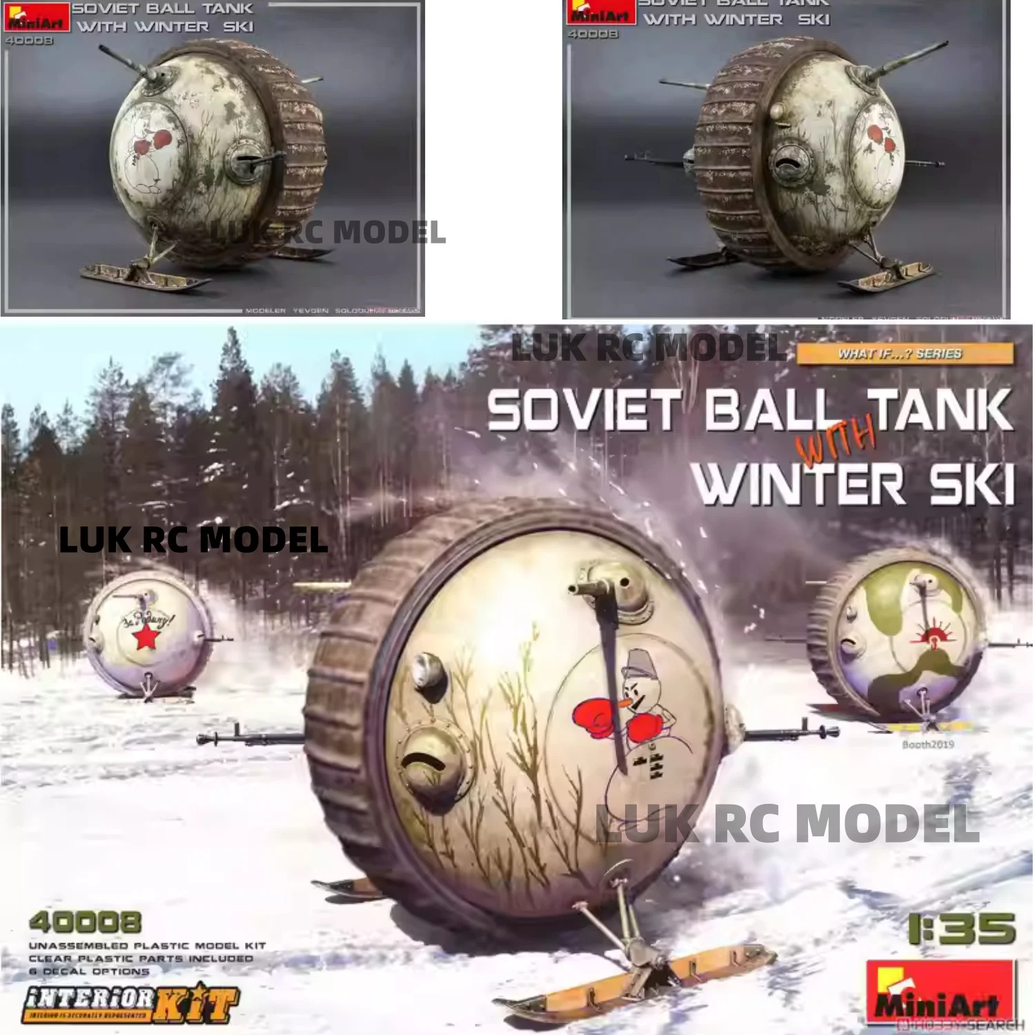 Miniart 1/35 Soviet Spherical Tank Winter Sled Device Internal Structure 40008 Assembly model Miniature Scene Static Model