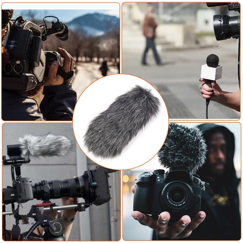 Outdoor Dusty MIC Microphone Artificial Fur Cover Windscreen Windshield Muff For Rode GO