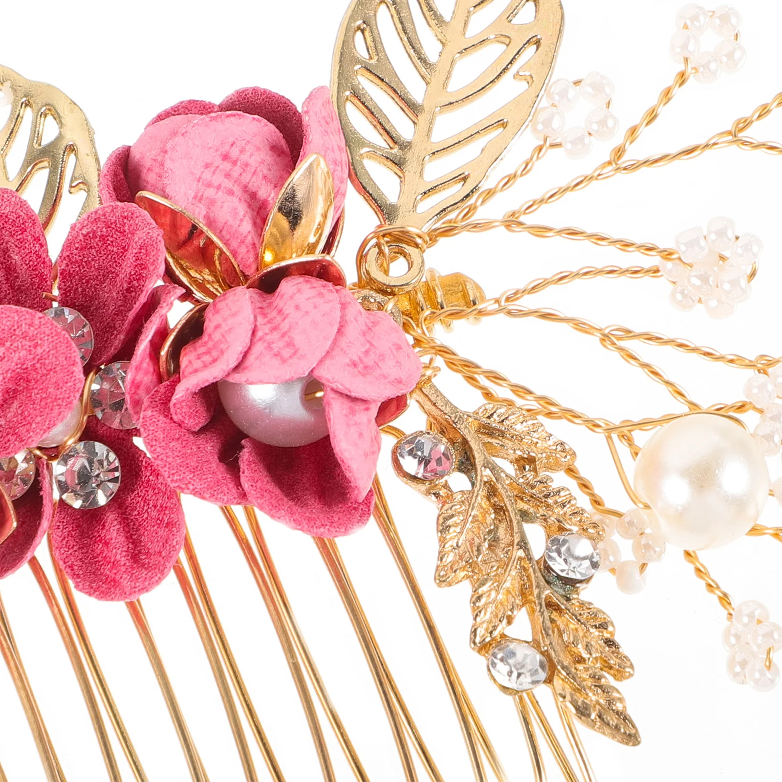 

4Pcs Bridal Hair Comb Set Alloy Pearls Rhinestones Elegant Wedding Headpiece Suitable for Bride Bridesmaid Special Occasions