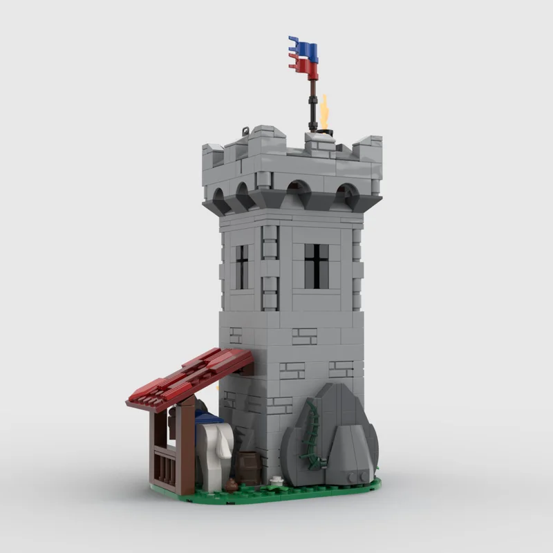 369-Piece Medieval Watchtower MOC Construction Toy Set - Imaginative Building Blocks for Aspiring Architects, Ideal for All Ages