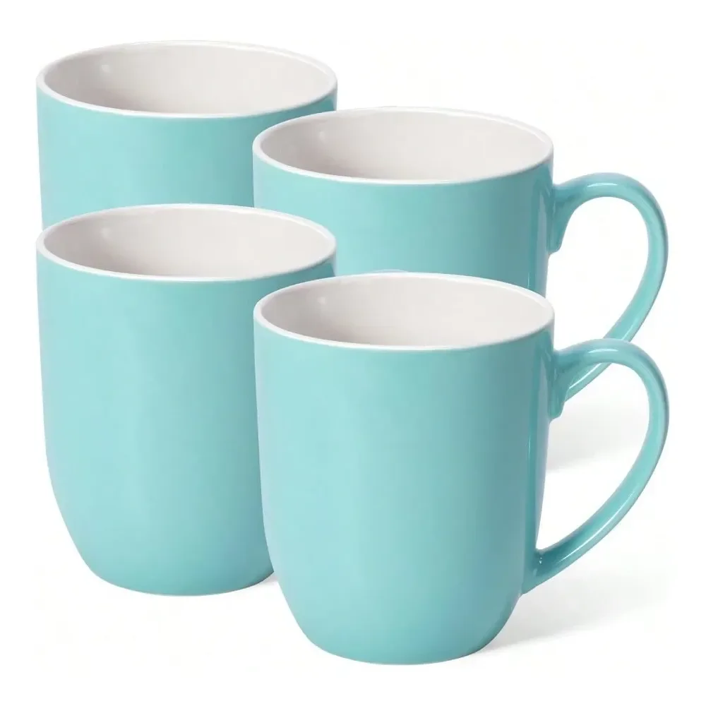 

Oz Large Coffee Mugs Set Of 4 Ceramic Coffee Mug White Coffee Cups Tea Cups Idea Gift For Women Men House Warming Gifts New Hom