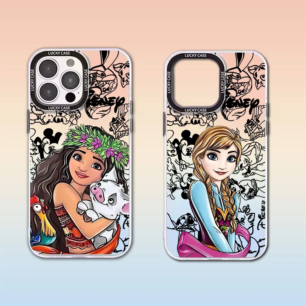 Cartoon Disney Princess Hot Funny Phone Case for OPPO A78 A74 A73 A58 A57 A55 A53 A38 A31 A17 A16 A15 4G 5G Matte Laser Cover