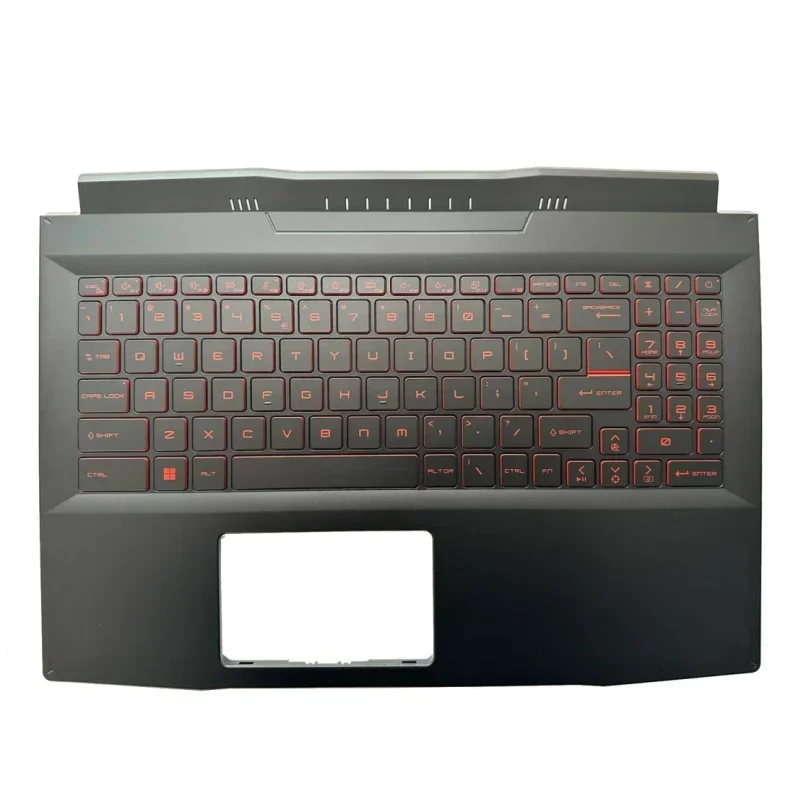 New For Katana GF66 11UE 11UG MS-1581 MS-1582 Upper Case Palmrest Cover Red Backlight Keyboard 307581C211