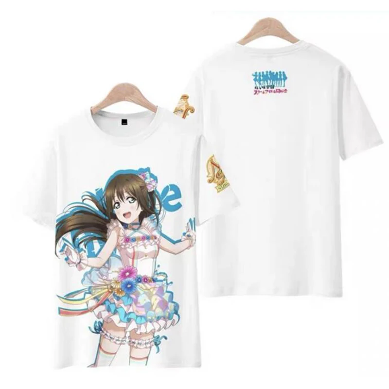 Anime Love Live! Nijigasaki High School Idol Club 3d T-shirt Men Women T Shirts Tops O-neck Short Sleeve Cute T-shirts Tee Shirt