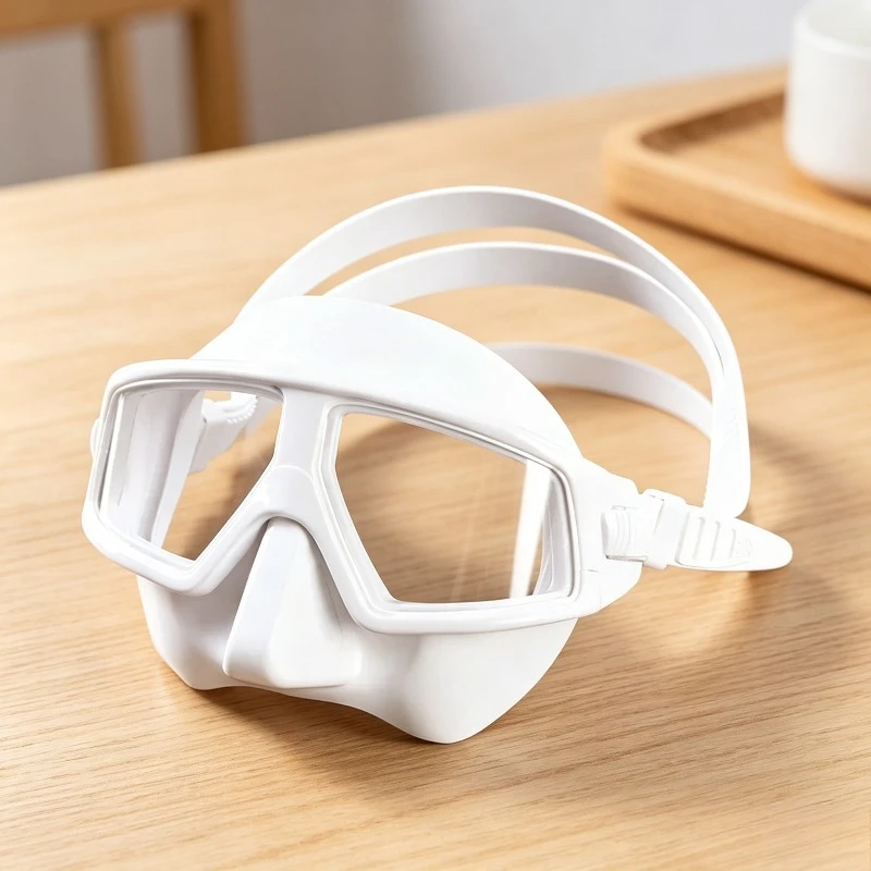 Freediving Low Volume Mask Half Face Lightweight Silicone Dive Goggles Snorkeling Spearfishing Gear