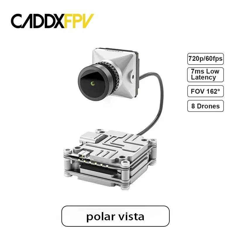 CADDX Polar Vista Kit 720P/60fps Night Vision Camera 28ms Low Latency Starlight Digital FPV HD Camera System for FPV RC Drone