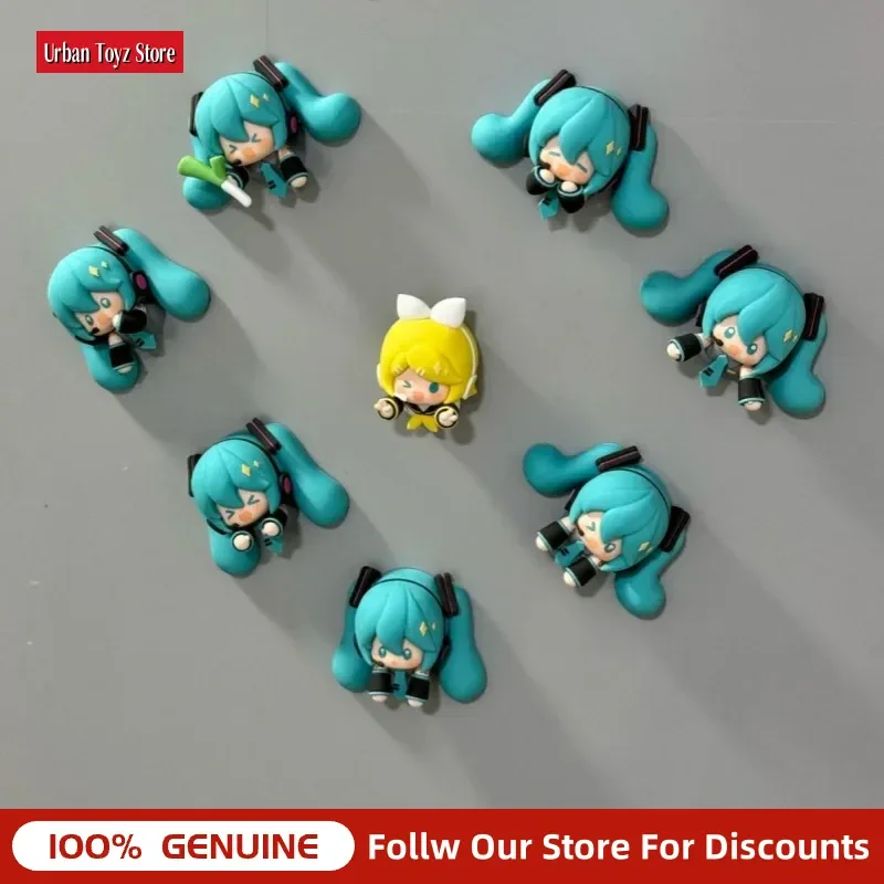 

In Stock Minidoll Hatsune Miku Blind Box, Fingertip Doll Magnetic Fridge Sticker Cute Mini Ornament Anime Collectible Gift