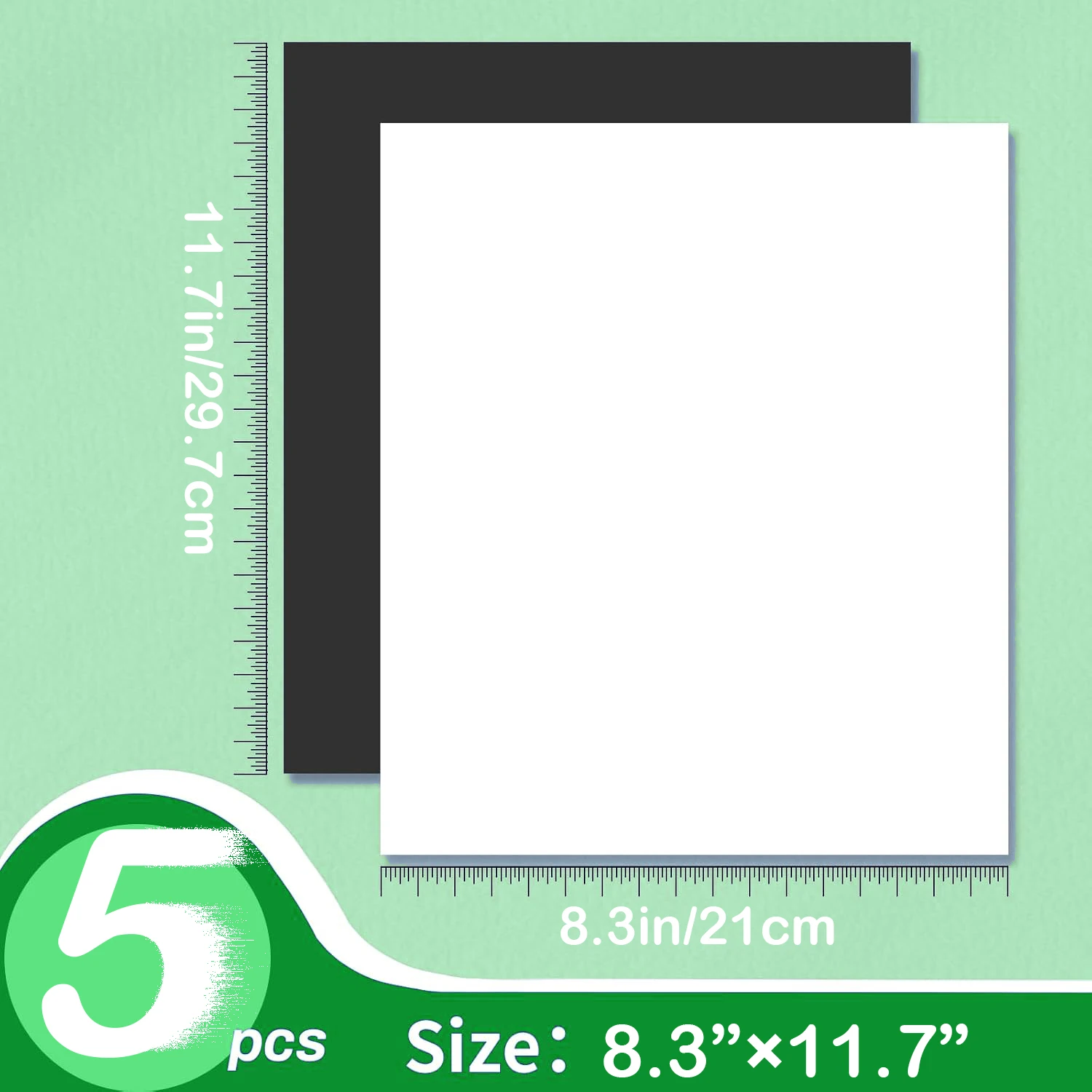 Hojas magnéticas autoadhesivas de 8,3x11,7 pulgadas, 5 uds., imanes cortables flexibles de 12 mil de espesor para manualidades DIY, pegatinas de fotos