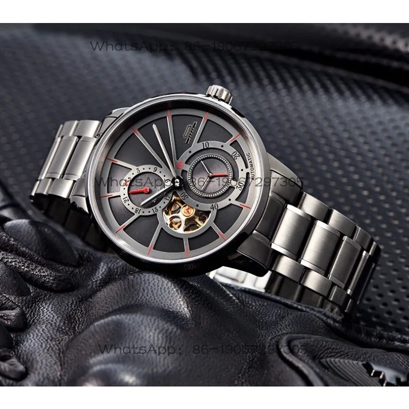 Automatic Mechanical Watch Men's, Hollow Through Waterproof Calendar Gift Men's Watch