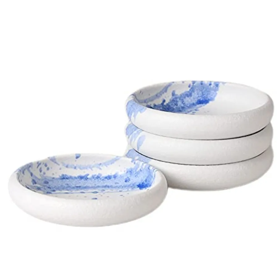 

Salad Plate Stone Plates Appetizer Plates Portion Plate Japanese Serving Dishes Set of 4 5.5 inch Stone Texture