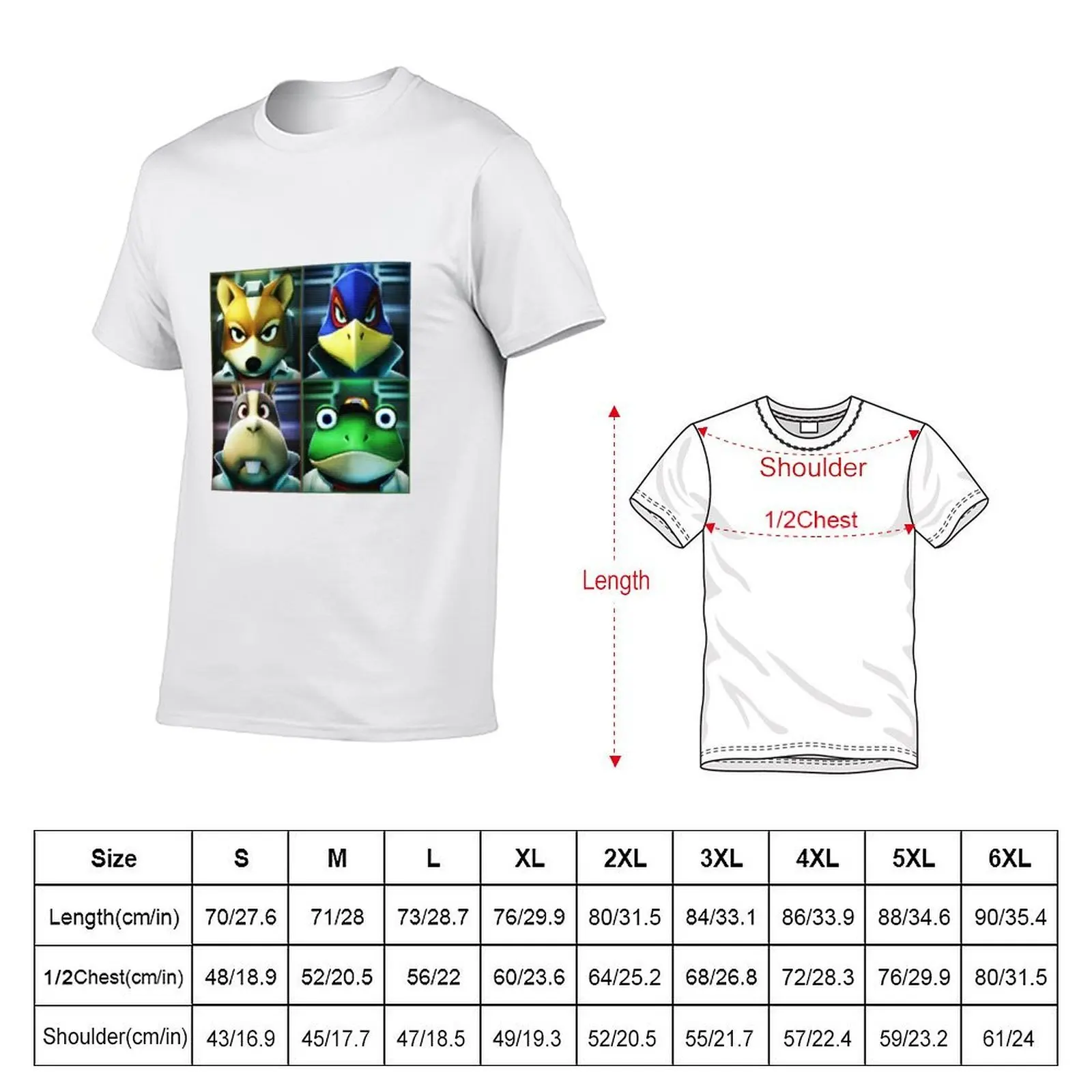 We're Star Fox 64 3D! (Grid) T-Shirt t shirts for man cotton men t shirt cotton 100% man t shirt summer T-Shirt