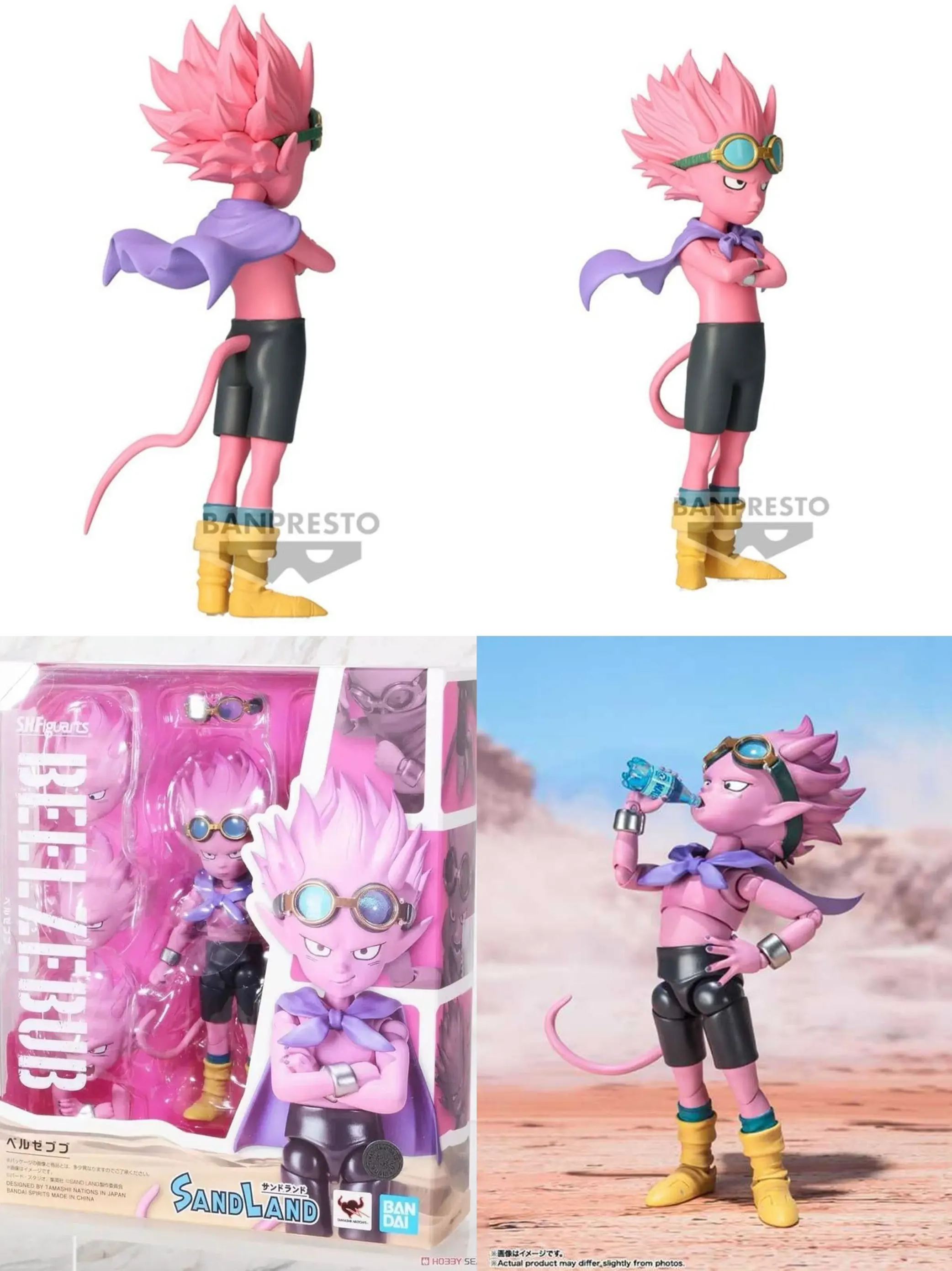En stock, figura original Bandai DXF Sand Land Beelzebub, figura de acción de anime, modelo de juguete, adorno de escritorio, regalos de cumpleaños, 13 cm