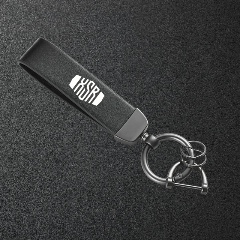 Motorcycle High-Grade Leather Keychain Metal Keyring Accessories For YAMAHA XSR700 XSR900 XSR155 XSR 700 900 155