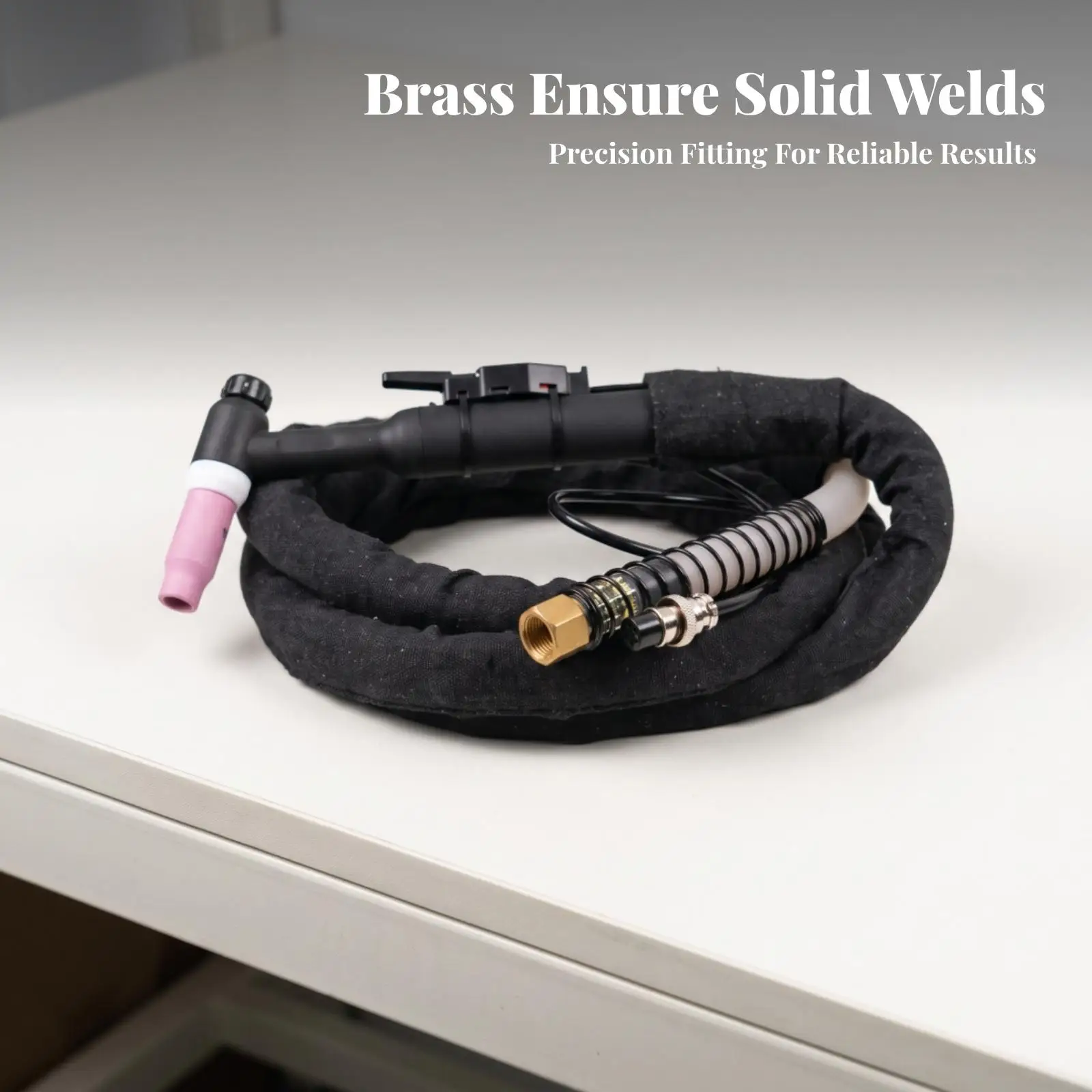 Ergonomic TIG Welding Torch with Compact Head and Brass Fitting for Tight Space Welding Projects
