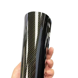 6D Carbon Fiber Vinyl Wrap Film Air Bubble Free Car Body Door Edge Anti -Scratch Paint Protection Self Adhesive