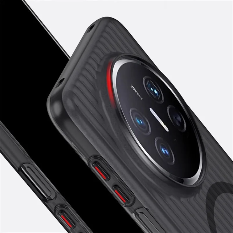 For Huawei Mate 60 Pro+ Corrugated Grating Magnetic Protective Case Mobile Phone