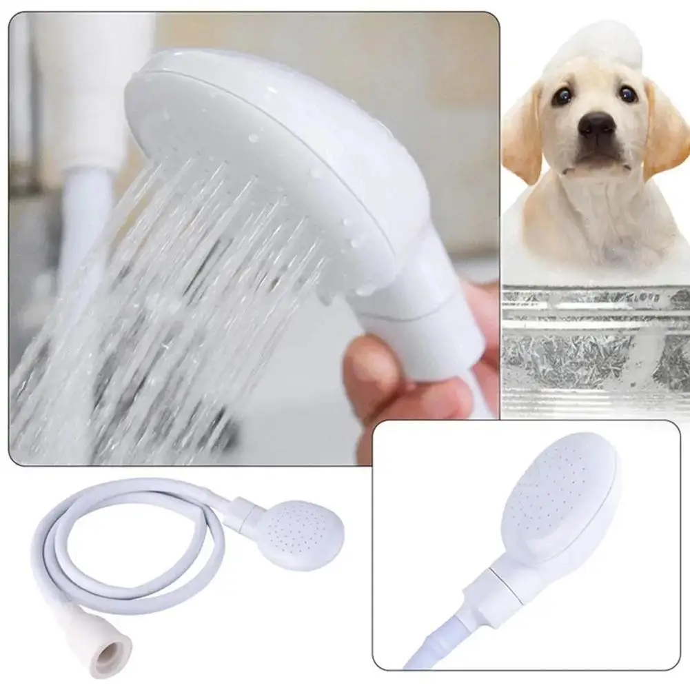 Pet Faucet Sprayer Portable Shower Head Spray Hose Handheld Shampoo Spray Hose for Bathing Child Washing Pets and Cleaning Tub