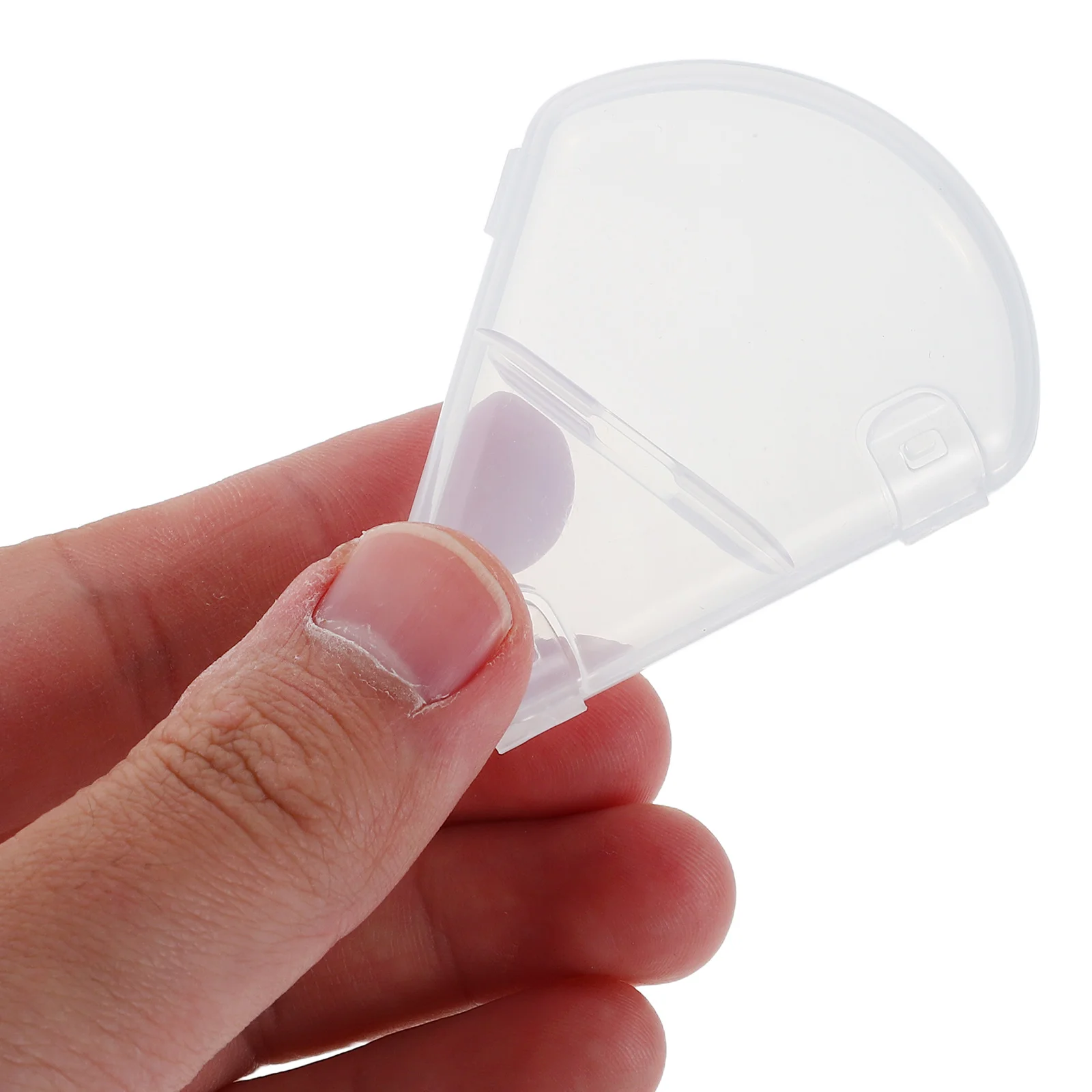 

10 Pcs Brush Head Protector Transparent Plastic Cover Makeup Storage Container Fan Shaped Dustproof Water Resistant Long Lasting