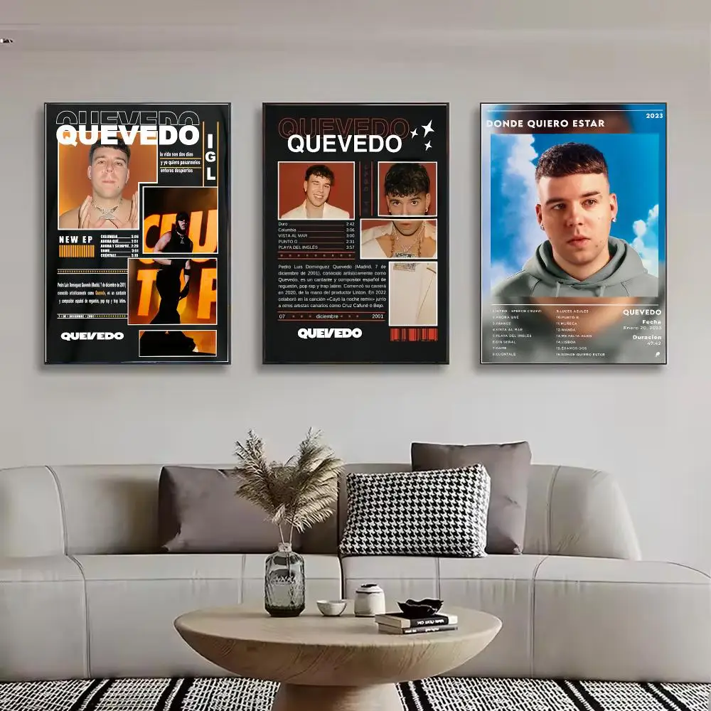 Rapper Music Pop Album Q-Quevedo Painting Calligraphy Canvas Poster Wall Art for Bedroom Living Room Home Decor Gift