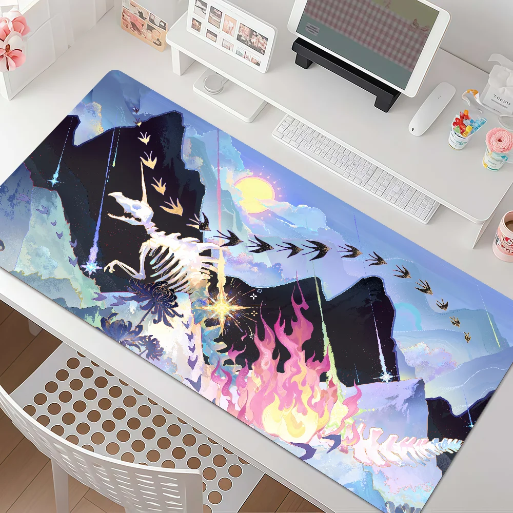 Game Infinity Nikki Mouse Pad Large Non-Slip Waterproof Mat Stitched Edge Keyboard Pad for Gaming Daily Office