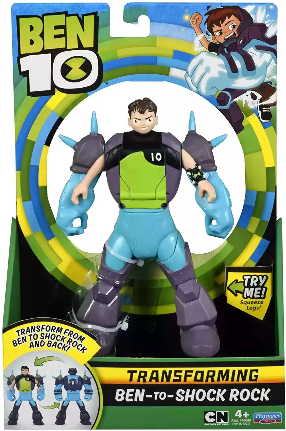 In Stock Ben10 Transforming Ben To Diamondhead Heatblast Shock Rock Anime Action Figure Model Toy Kid Christmas Birthday Gift