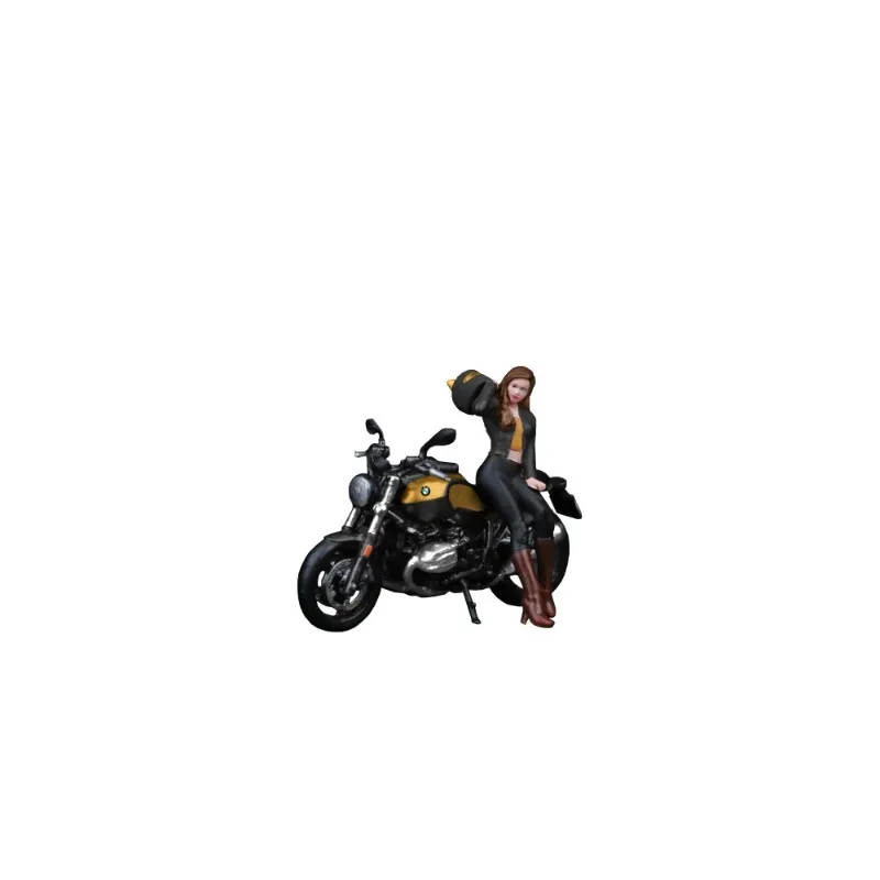 

1:64 BMW R nineT черное золото мотоцикл кукла для девочек набор смоляная модель