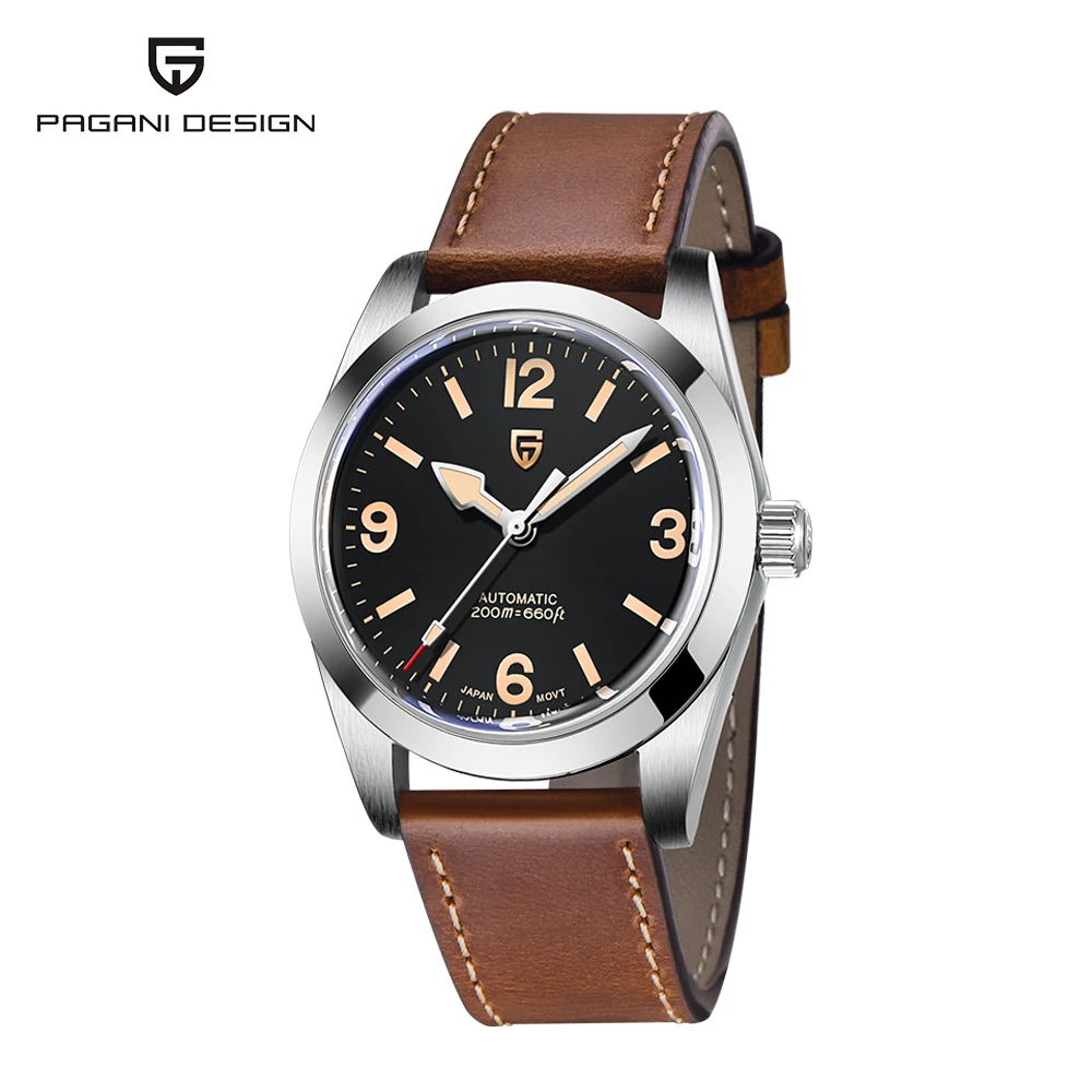 

2022 New PAGANI DESIGN 36MM Men's Classic Vintage Automatic Mechanical Watch NH35 Sapphire Stainless Steel 20Bar Watch for Men