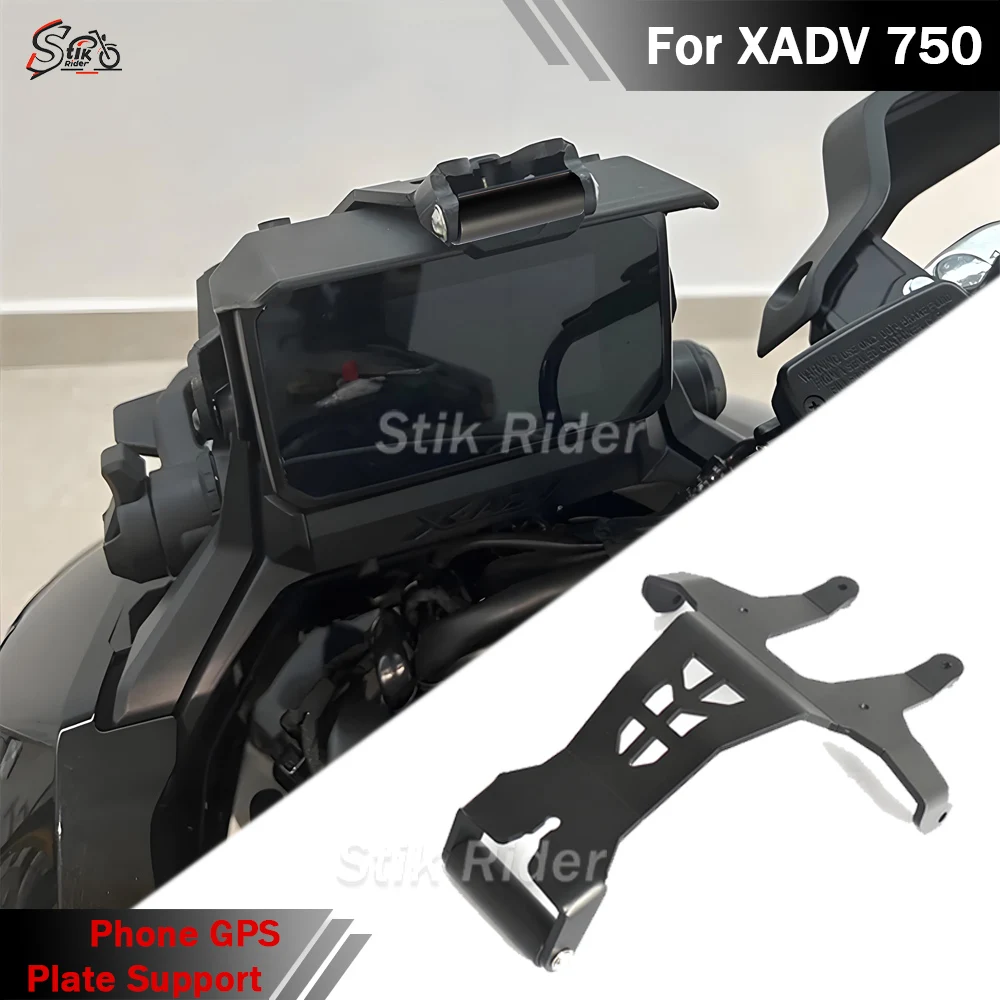 

For Honda X-ADV750 XADV750 2021-2025 Motorcycle GPS Phone Mount, Navigation Bracket Holder Stand Support Plate Kit