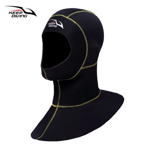 Imagen 1 del producto Capucha de buceo de neopreno de 3mm con hombro, equipo de snorkel, gorro, traje de neopreno cálido para nadar en invierno, pesca submarina