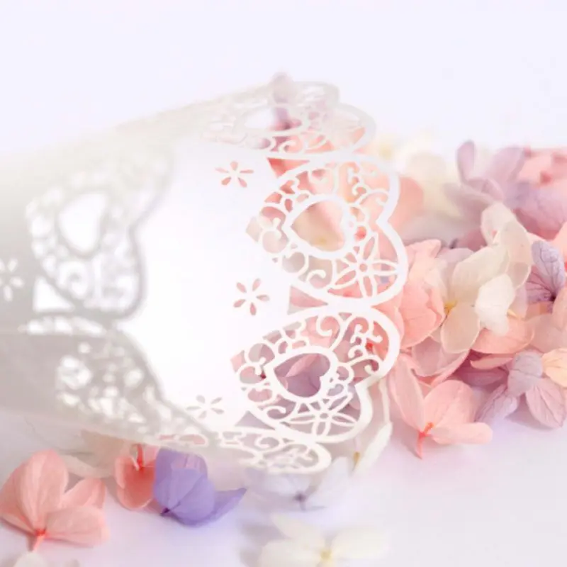 50 Uds. conos confeti cortados con láser, corazón amor, encaje, dulces, recuerdos fiesta boda