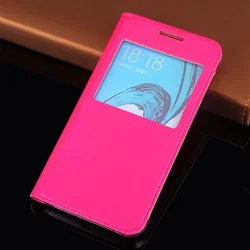 Slide Window View Case For Samsung Galaxy J3 2016 J320 Funda Flip Cover Shockproof Phone Carrying Cases