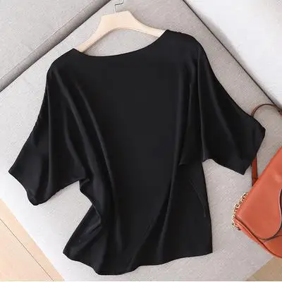 Goddess Sense Early Autumn Women Silk Top Long Sleeve Top Smooth Elastic Satin Loose Double Sided Silkworm Women's Silk Shirt
