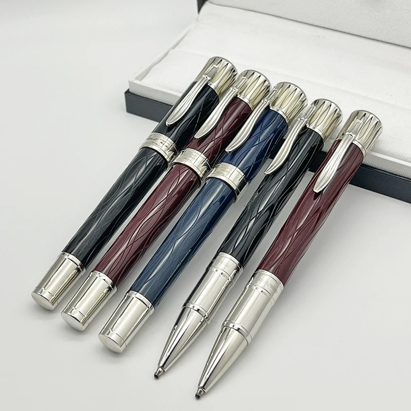 Lanlan Luxury Great Writer Edition Mark Twain MB Rollerball Ballpoint Pen Black Blue Wine Red Ice Crack With Serial Number