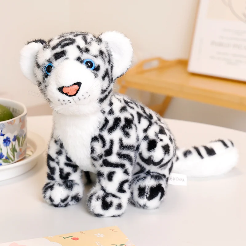 

Simulated Animal Snow Leopard Plush Toys Spotted Panthera Cute Wild Nature Zoo Model Soft Plush Toy Stuffed Doll Girl Boy Gift