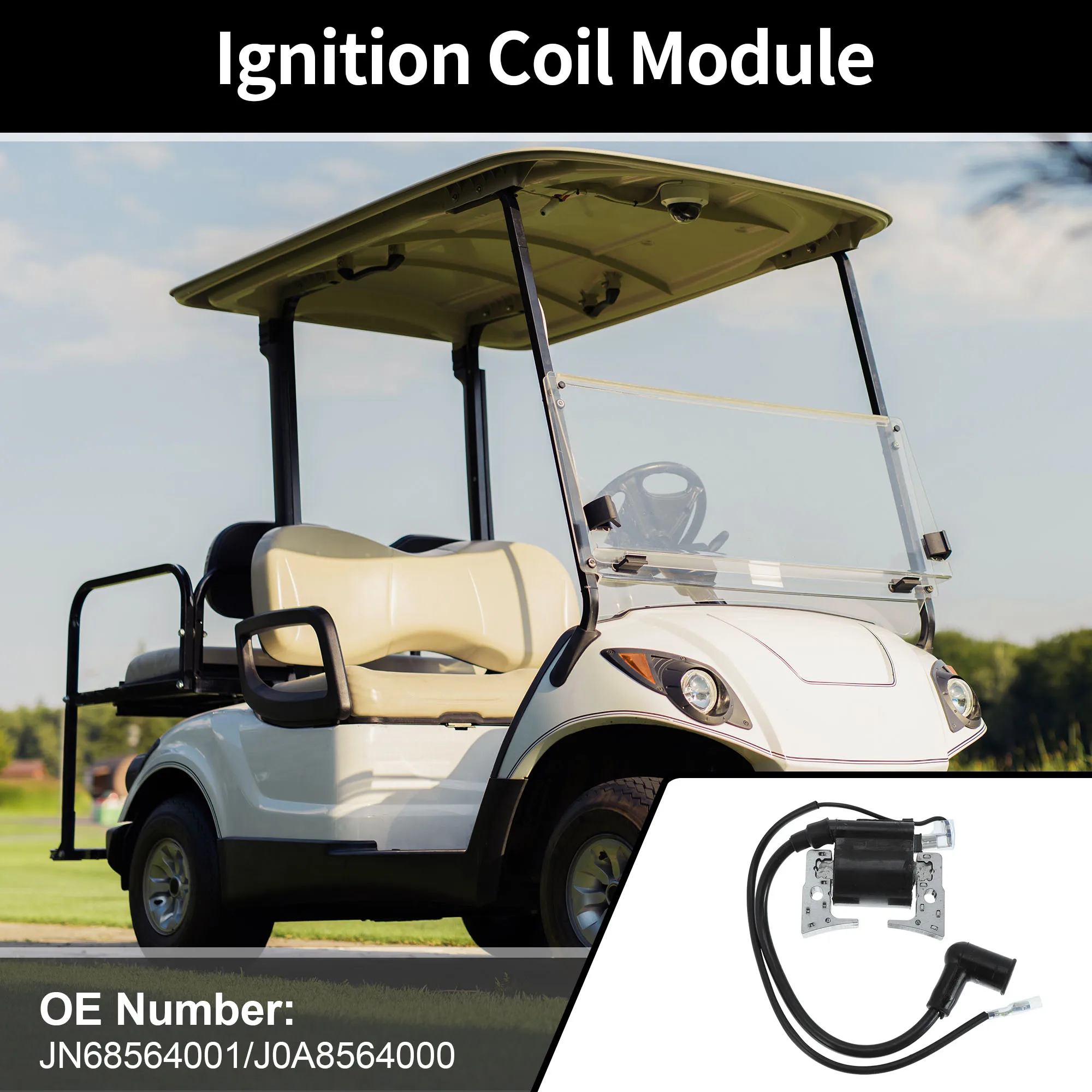 UXCELL Ignition Coil Module No.JN6-85640-01 for Yamaha Golf Cart G16 1996-2002